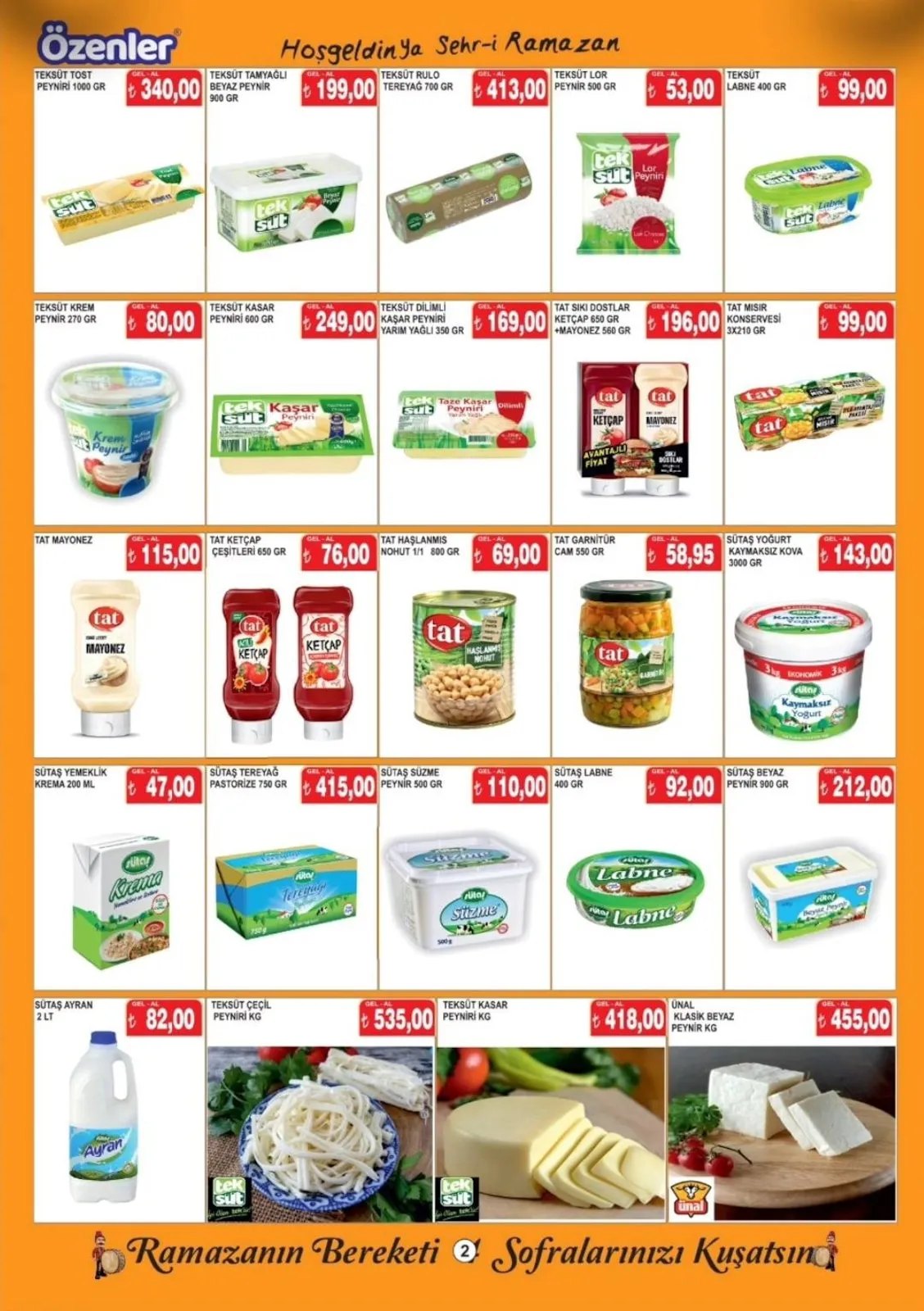 Özenler Özenler Market 12 Şubat 2026 Aktüel Kataloğu sayfa 4: Tat Haşlanmiş Nohut 1/1 800 Gr, Tat Garni̇Tür Cam 550 Gr