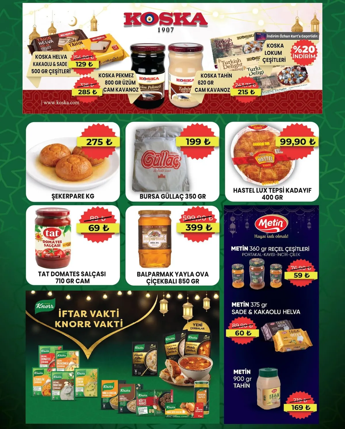 Özhan Özhan Marketler Zinciri 13 Şubat 2026 Aktüel Kataloğu sayfa 5: Şekerpare Kg, Hastel Lux Tepsi̇ Kadayif 400 Gr