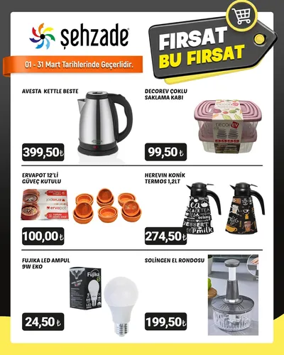 Şehzade Market 1 Mart 2026 Aktüel Kataloğu1 Mart - 31 Mart Kapak Görseli