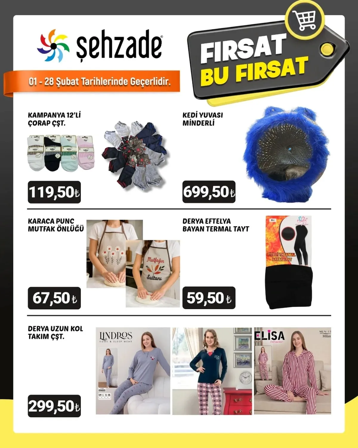 Şehzade Şehzade Market 1 Şubat 2026 Aktüel Kataloğu sayfa 5: Karaca Punc Mutfak Önlüğü