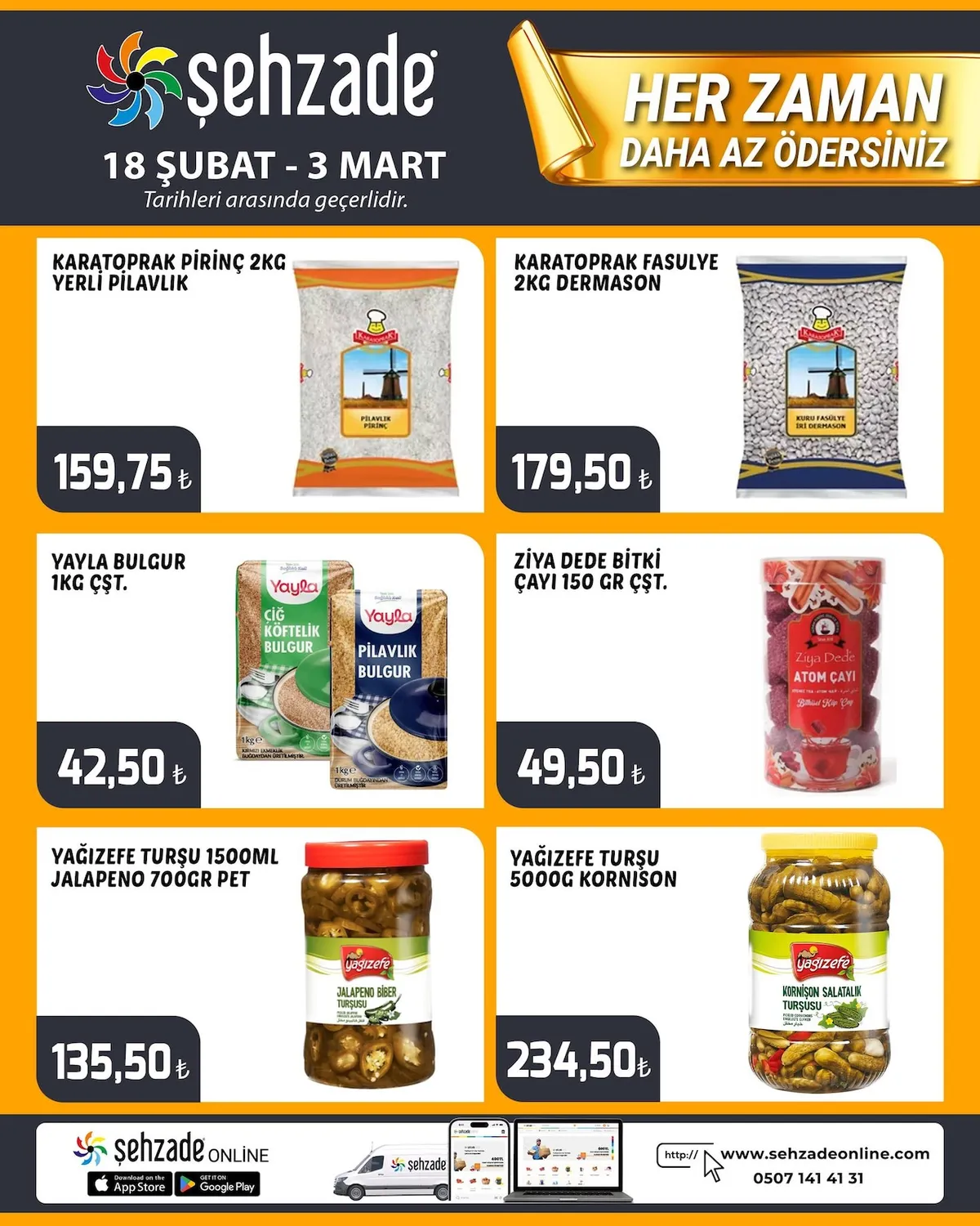 Şehzade Şehzade Market 18 Şubat 2026 Aktüel Kataloğu sayfa 6: Ziya Dede Atom Çayı 150 Gr