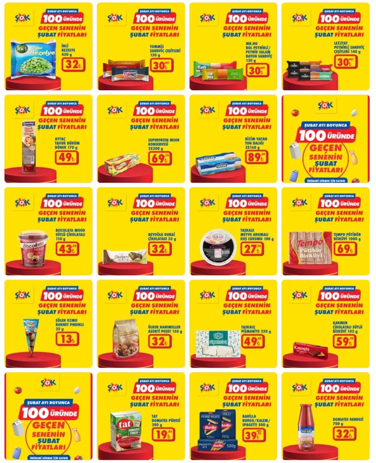 Şok Şok 1 Şubat 2026 Aktüel Kataloğu sayfa 4: Ülker Hanımeller Asorti Poşet 150 G, Vatan Domates Rendesi 700 G