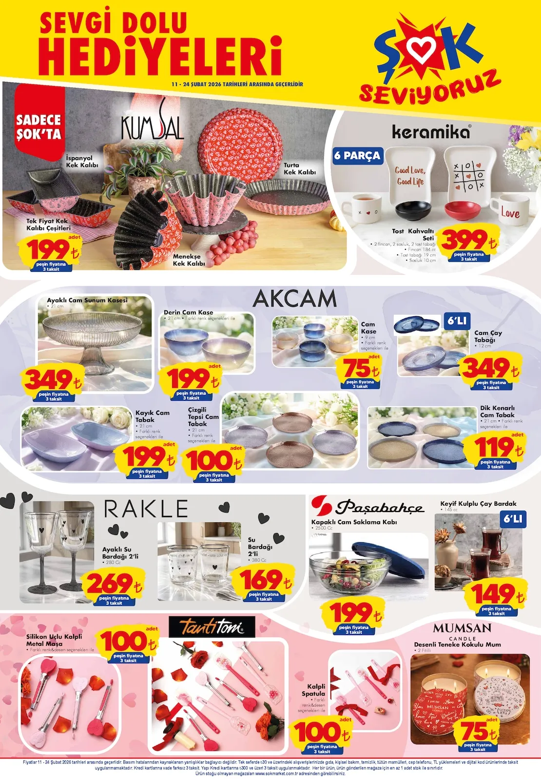 ŞOK Şok 11 Şubat 2026 Aktüel Kataloğu sayfa 10: Kayık Cam Tabak 21 Cm, Ayaklı Cam Sunum Kasesi 21 Cm