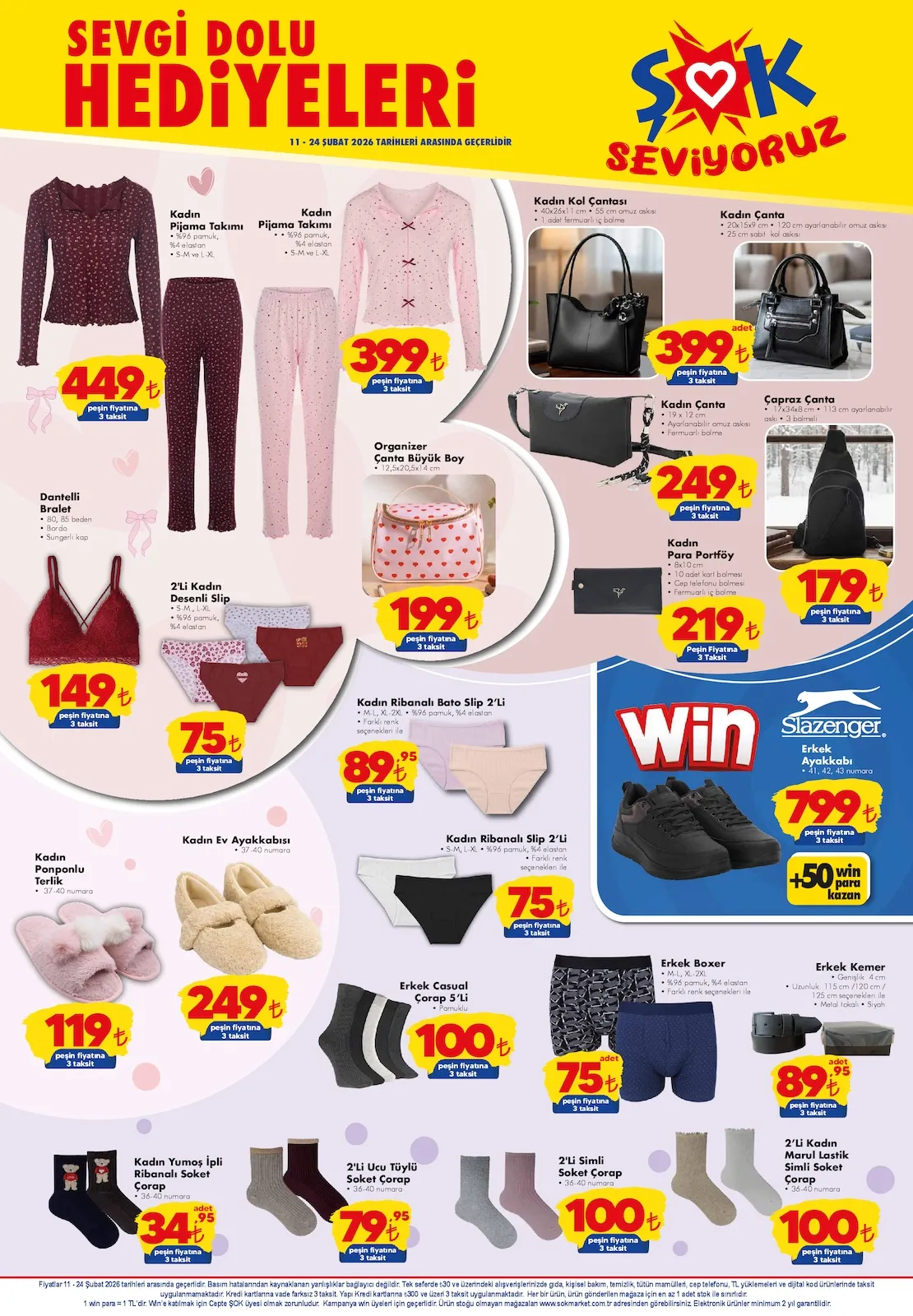 ŞOK Şok 11 Şubat 2026 Aktüel Kataloğu sayfa 9: Erkek Boxer, 2'Li Ucu Tüylü Soket Çorap