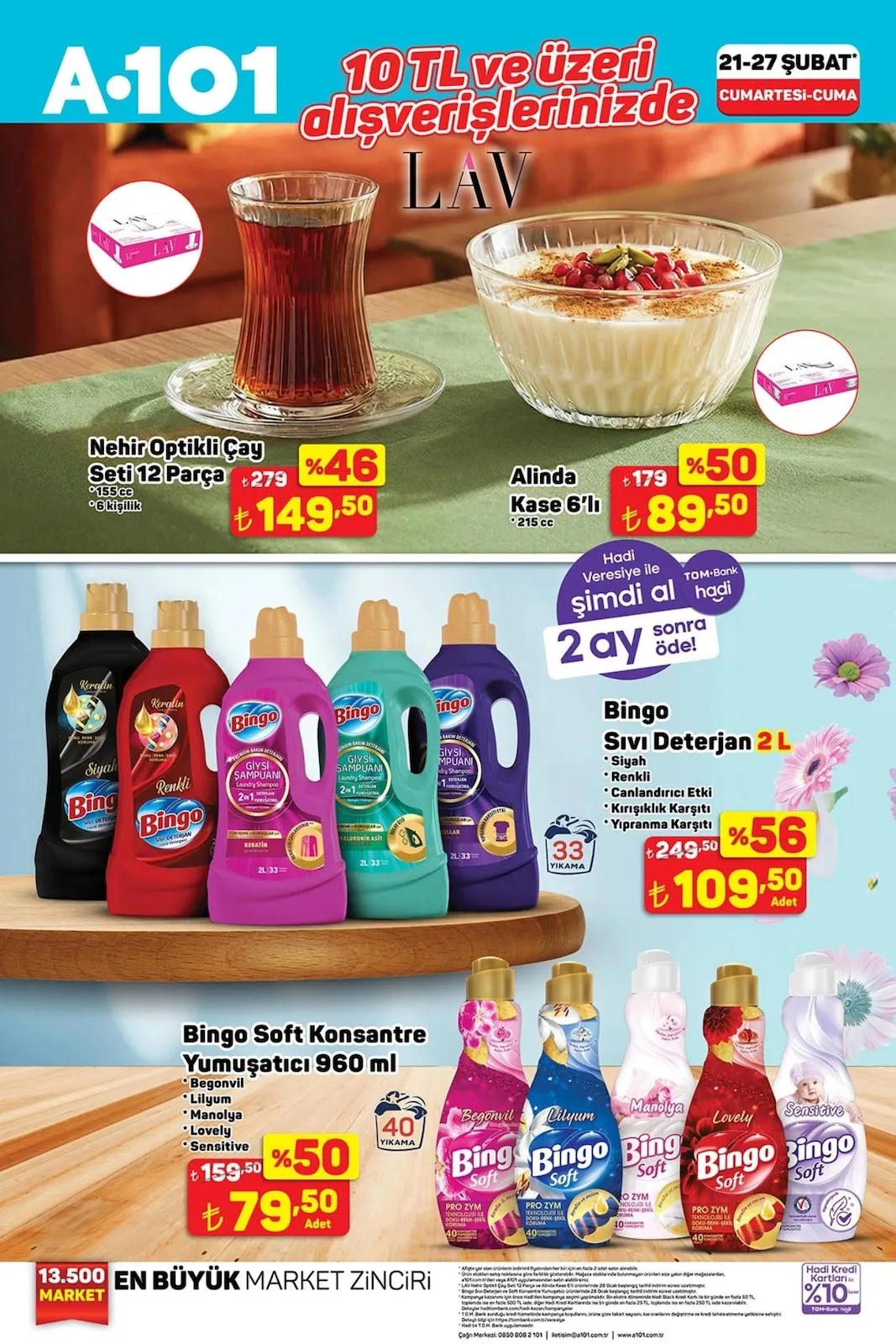 A101 A101 21 Şubat 2026 Aktüel Kataloğu sayfa 2: Alinda Kase 6'Lı 215 Cc