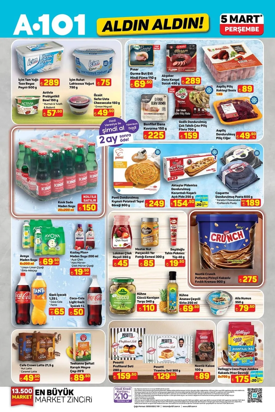 A101 A101 5 Mart 2026 Aktüel Kataloğu sayfa 11: King Konserve Kedi Maması 400 G, Dondurularak Kurutulmuş Tavuklu Kedi Otlu Ödül Maması 20 G