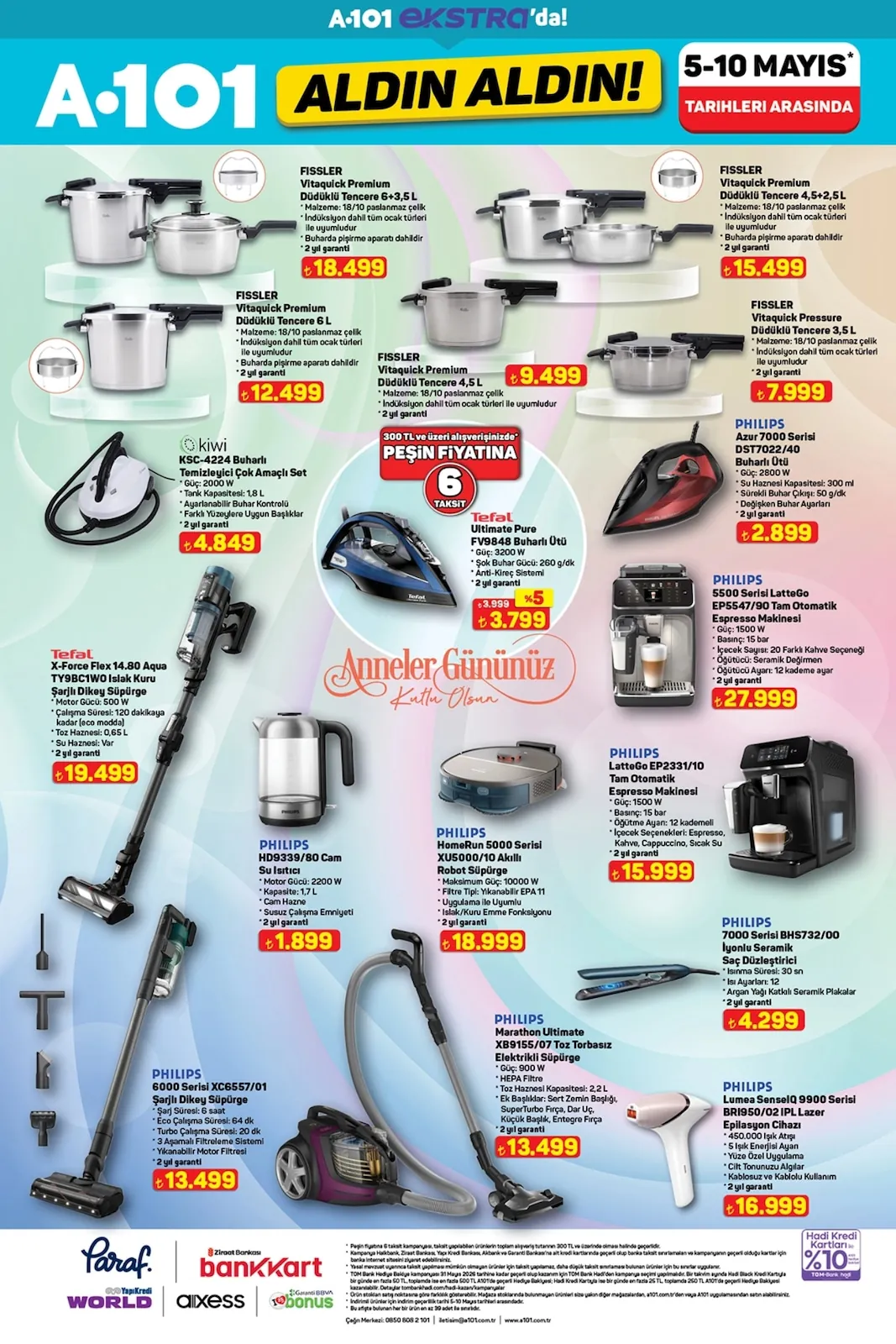A101 A101 5 Mayıs 2026 Aktüel Kataloğu sayfa 3: Philips Lattego Ep2331/10 Tam Otomatik Espresso Makinesi, Philips 5500 Serisi Lattego Ep5547/90 Tam Otomatik Espresso Makinesi