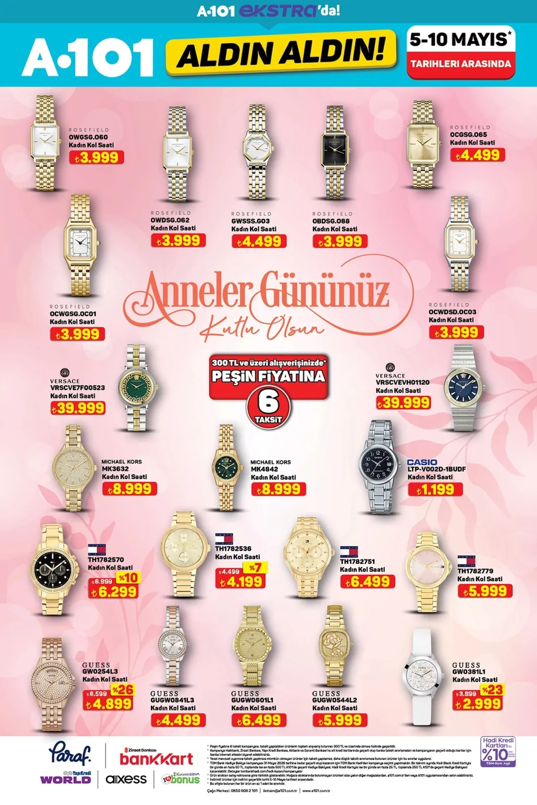 A101 A101 5 Mayıs 2026 Aktüel Kataloğu sayfa 6: Guess Kadın Kol Saati, Tommy Hilfiger Kadın Kol Saati