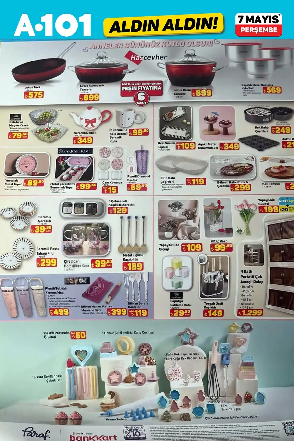 A101 A101 7 Mayıs 2026 Aktüel Ürünler Kataloğu sayfa 4: Oval Sunum Tepsisi 30X13 Cm, Ayaklı Metal Sunumluk 2'Li