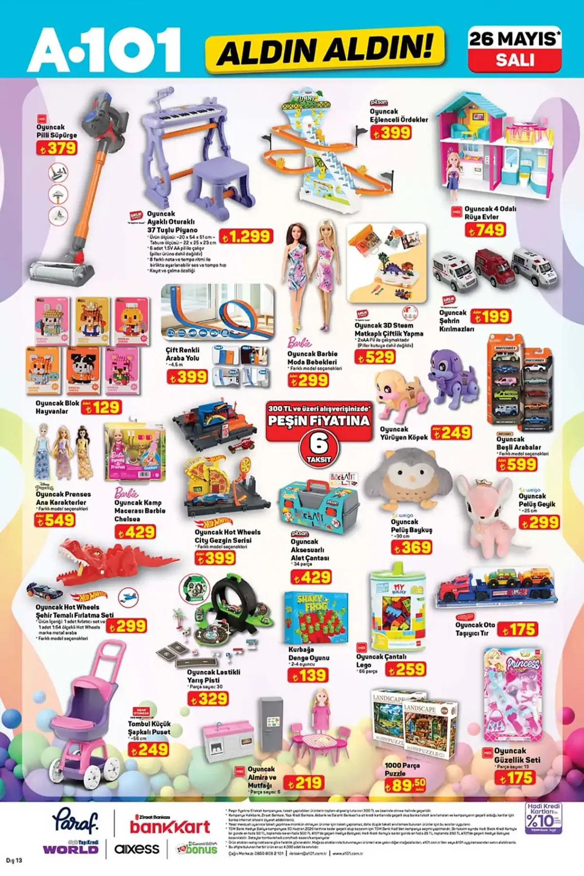 A101 A101 26 Mayıs 2026 Aktüel Ürünler Kataloğu sayfa 7: Kuraa Denge Oyunu, Oyuncak Barbie Moda Bebekleri