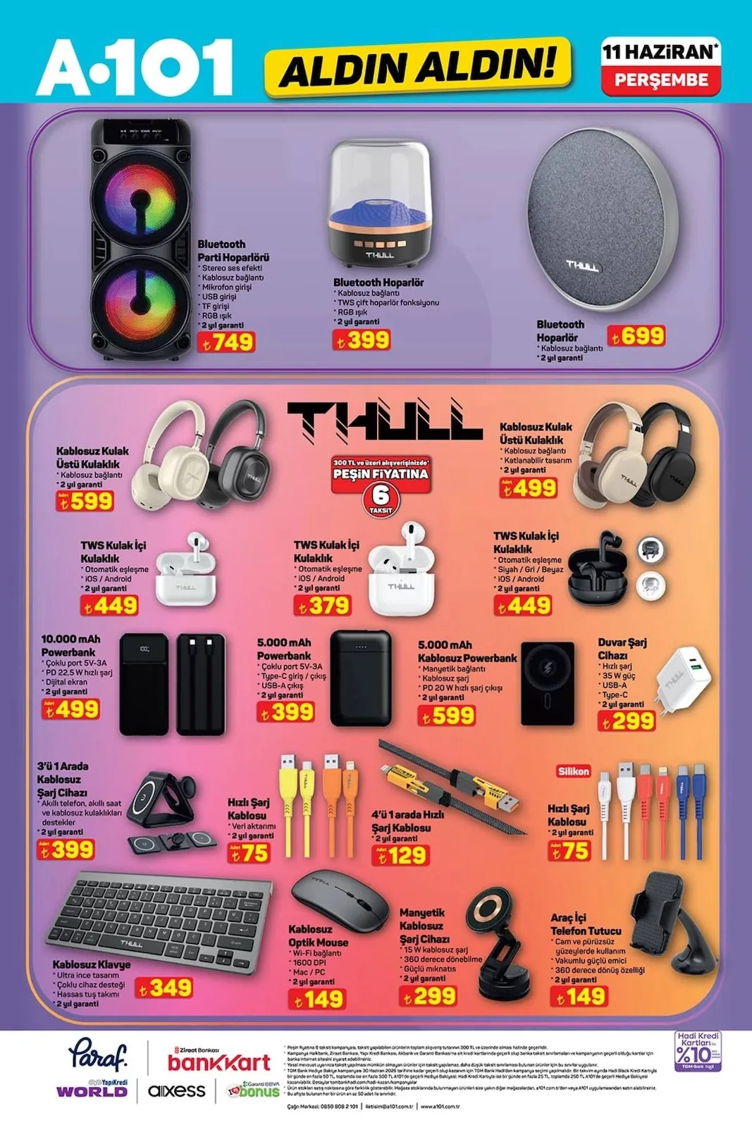 A101 A101 11 Haziran 2026 Aktüel Kataloğu sayfa 5: Tws Kulak İçi Kulaklık, 5.000 Mah Powerbank