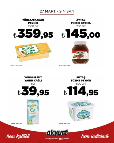 Akyurt Süpermarket 27 Mart 2026 Aktüel Kataloğu broşürü