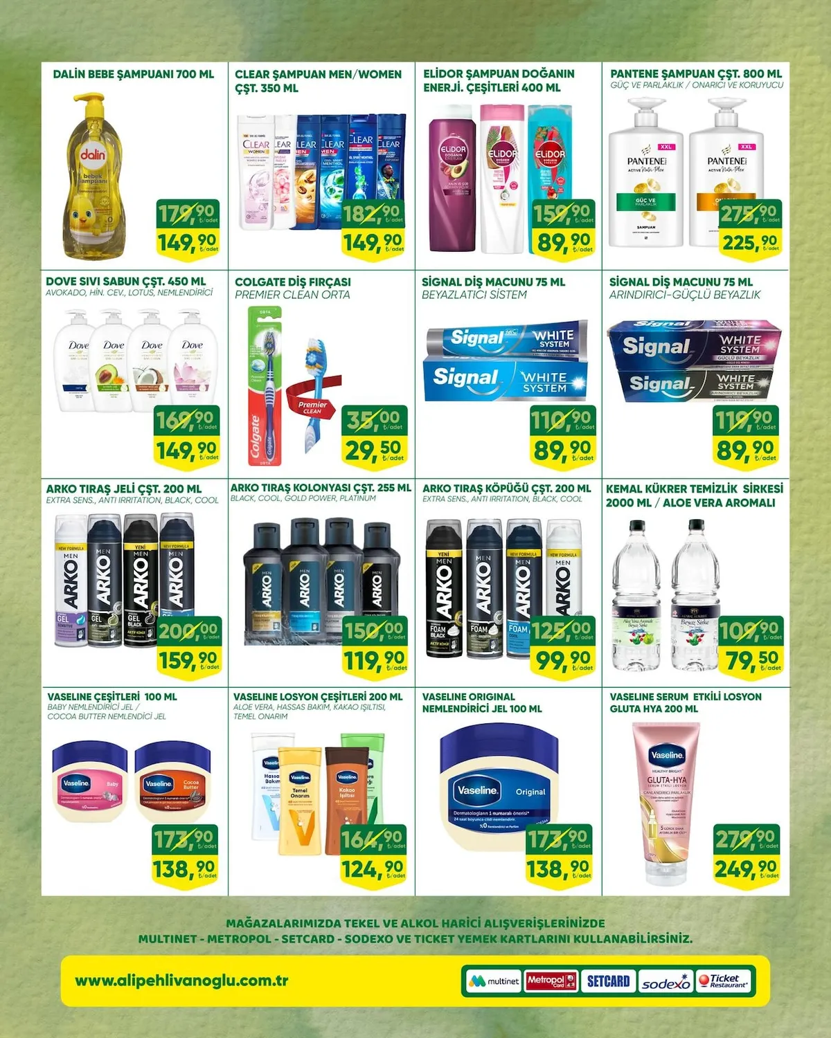 Ali Ali Pehlivanoğlu 14 Mart 2026 Aktüel Kataloğu sayfa 11: Colgate Diş Fırçası Premier Clean Orta, Vaseline Original Nemlendirici Jel 100 Ml