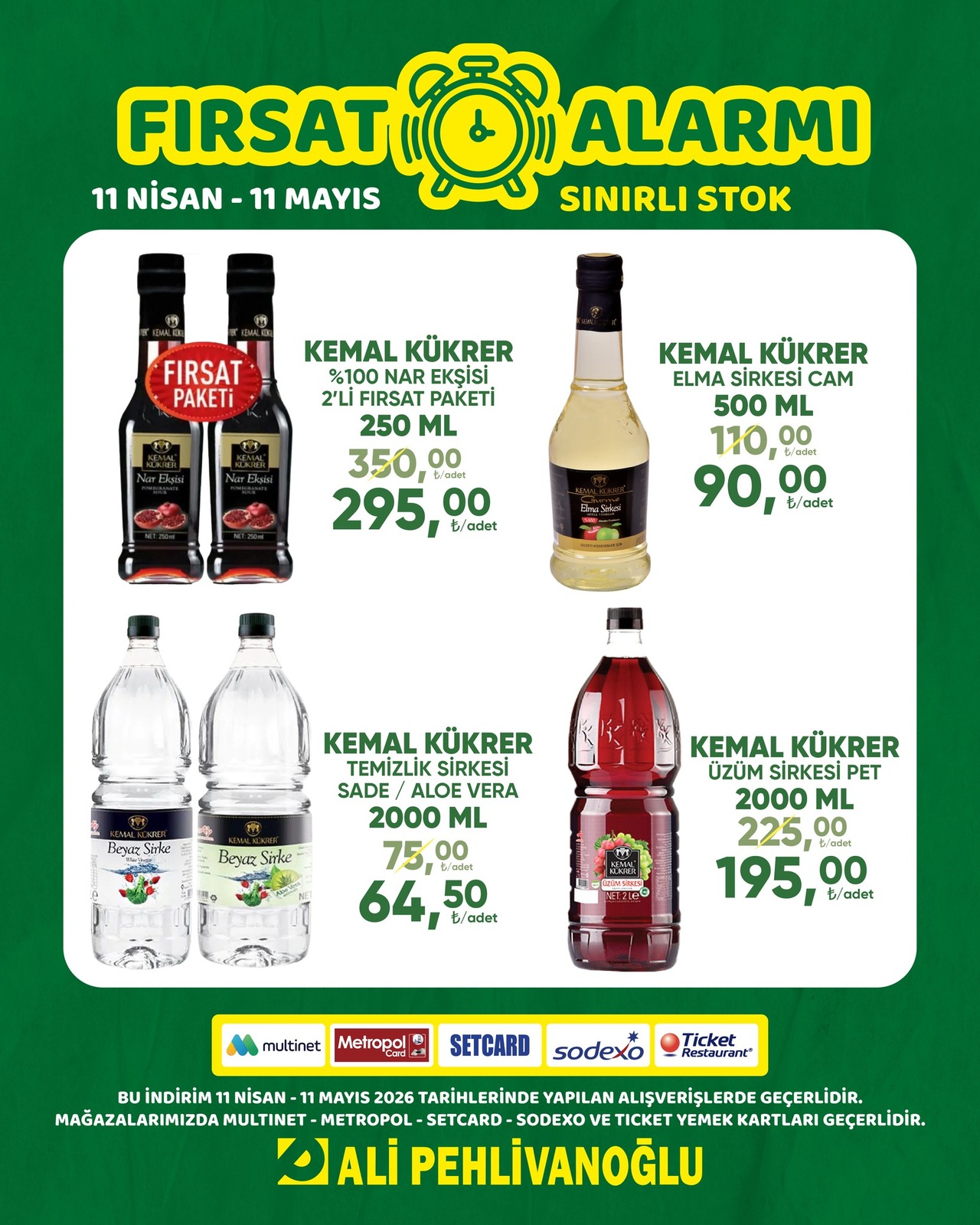 Ali Pehlivanoğlu 11 Nisan 2026 Aktüel Kataloğu broşürü