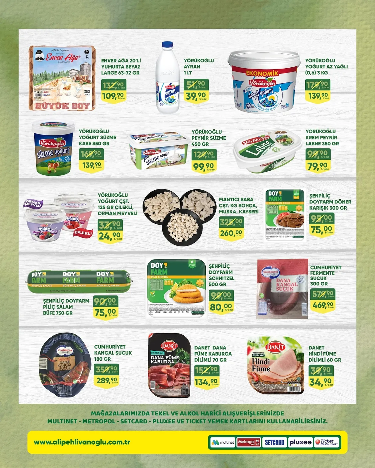 Ali Ali Pehlivanoğlu 16 Nisan 2026 Aktüel Kataloğu sayfa 3: Cumhuriyet Dana Kangal Sucuk 300 Gr, Danet Hindi Füme Dilimli 60 Gr