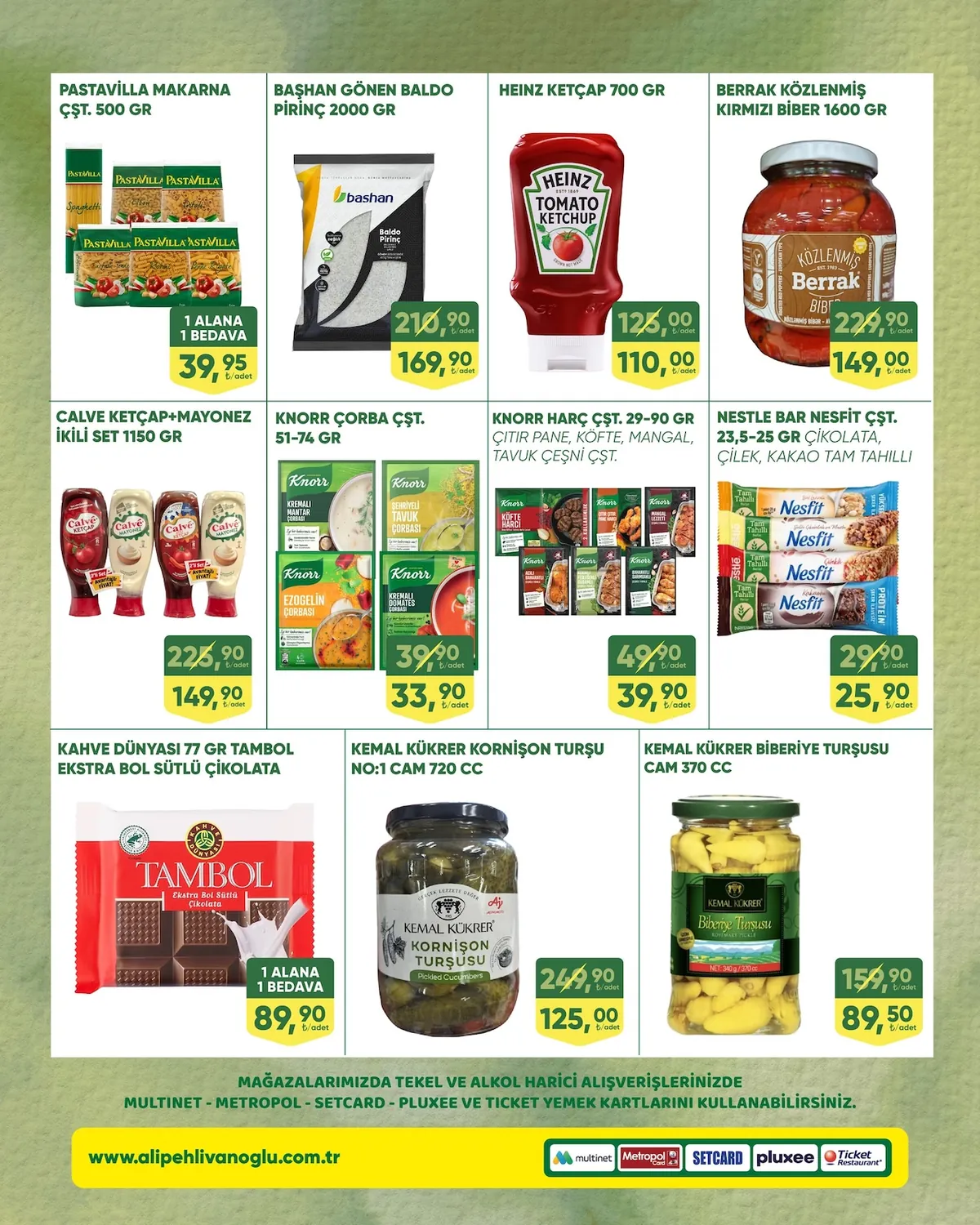 Ali Ali Pehlivanoğlu 16 Nisan 2026 Aktüel Kataloğu sayfa 5: Knorr Harç Çeşitleri 29-90 Gr, Heinz Ketçap 700 Gr