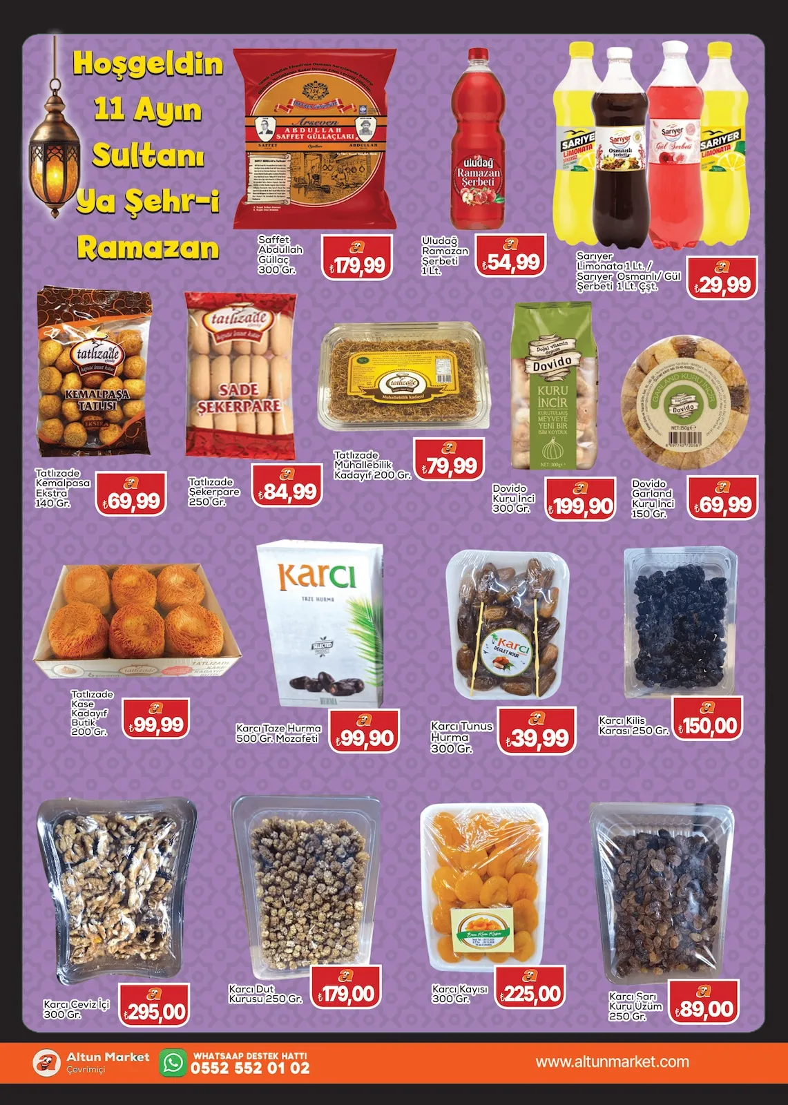 Altun Altun Market 13 Şubat 2026 Aktüel Kataloğu sayfa 3: Karcı Kayısı 300 Gr., Tatlızade Kase Kadayıf Butik 200 Gr.