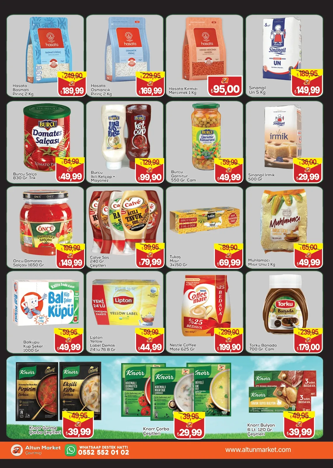 Altun Altun Market 13 Şubat 2026 Aktüel Kataloğu sayfa 4: Calve Sos 240 Gr., Tukaş Mısır 3X150 Gr.