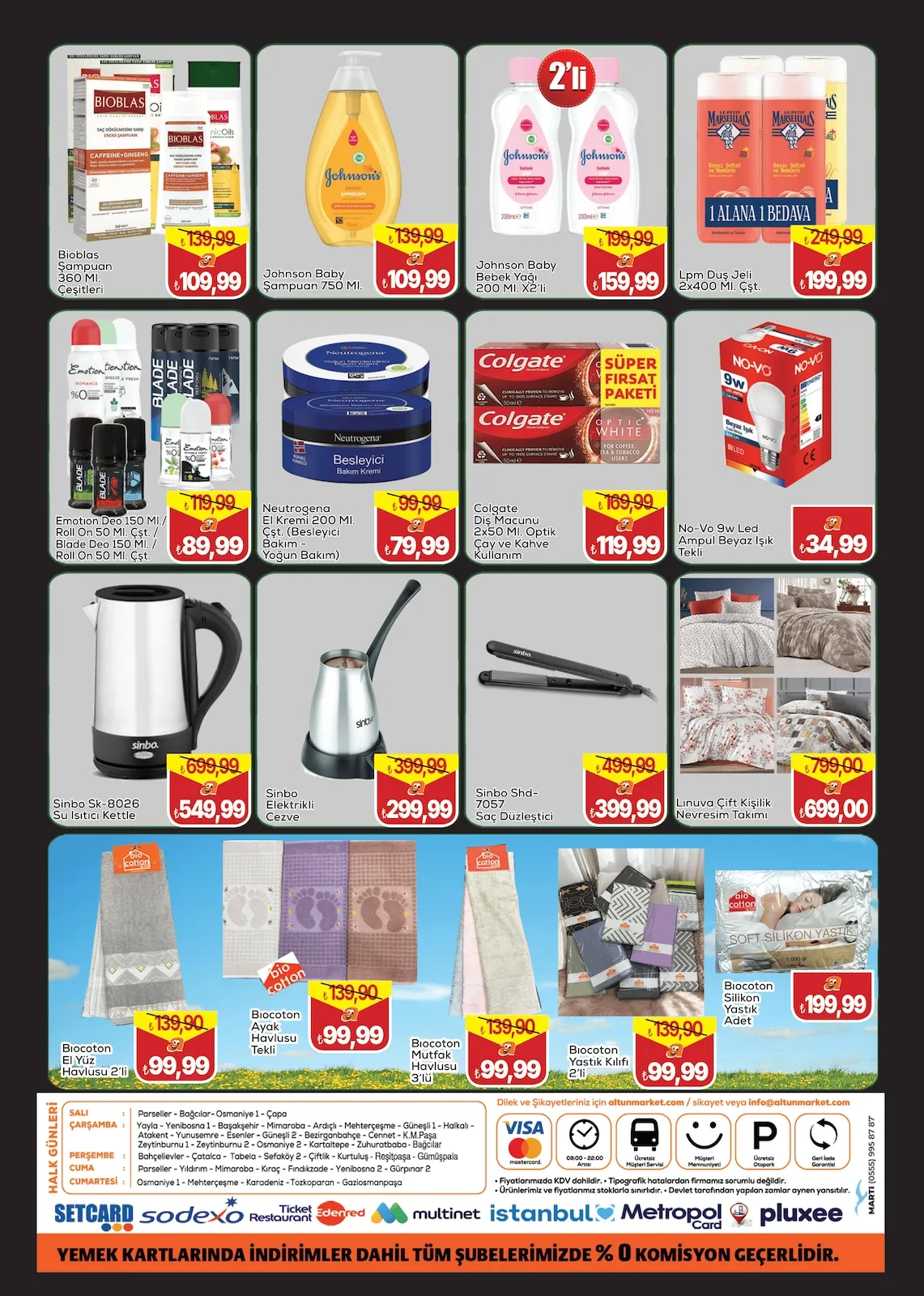 Altun Altun Market 13 Şubat 2026 Aktüel Kataloğu sayfa 7: Sinbo Shd-7057 Saç Düzleştirici, Emotion Deo 150 Ml./ Roll On 50 Ml. Çşt./ Blade Deo 150 Ml./ Roll On 50 Ml. Çşt.