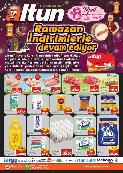 Altun Market 27 Şubat 2026 Aktüel Kataloğu27 Şubat - 8 Mart