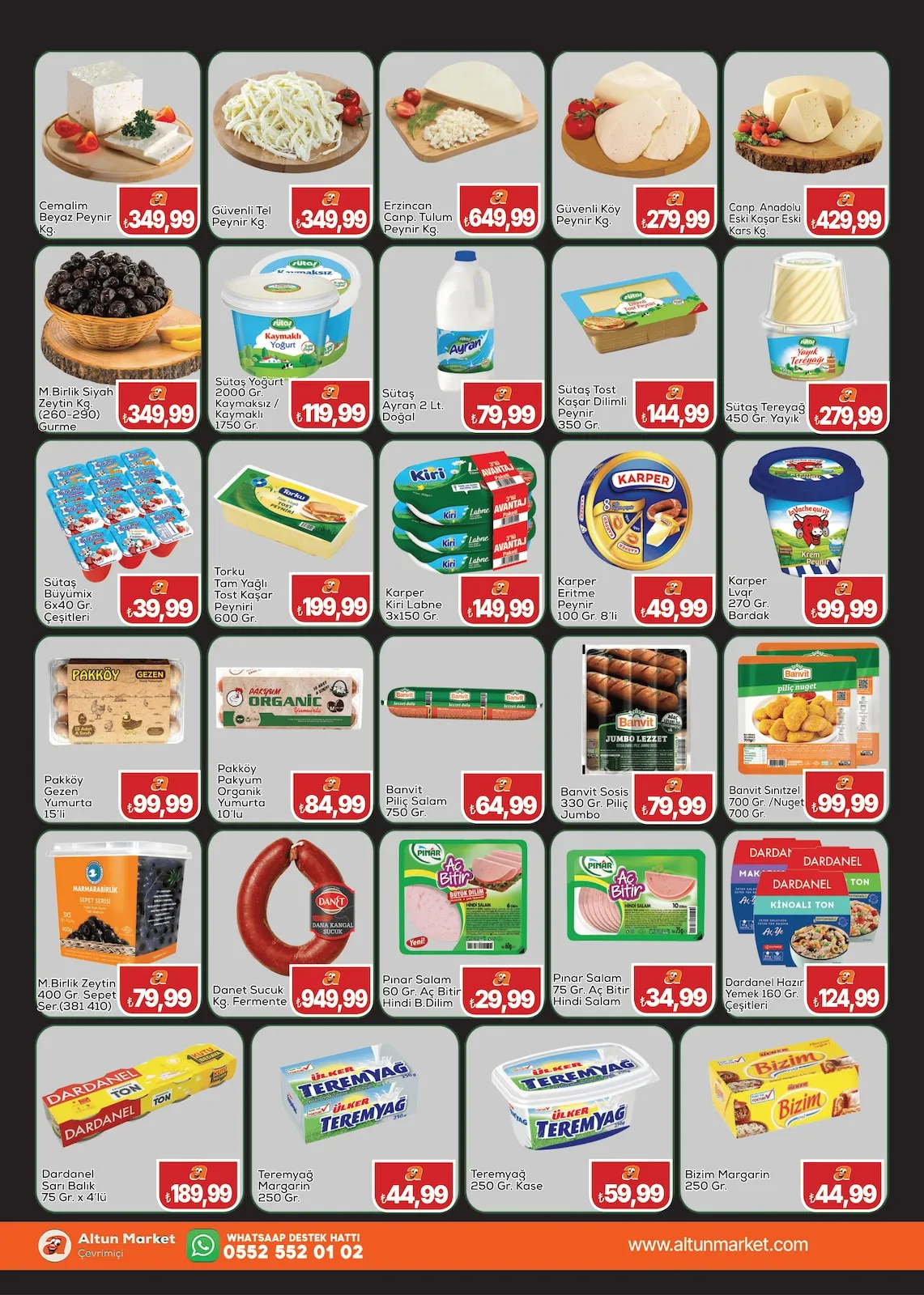 Altun Altun Market 27 Şubat 2026 Aktüel Kataloğu sayfa 2: Ülker Teremyağ Margarin 250 Gr., Karper Eritme Peynir 100 Gr. 8'Li