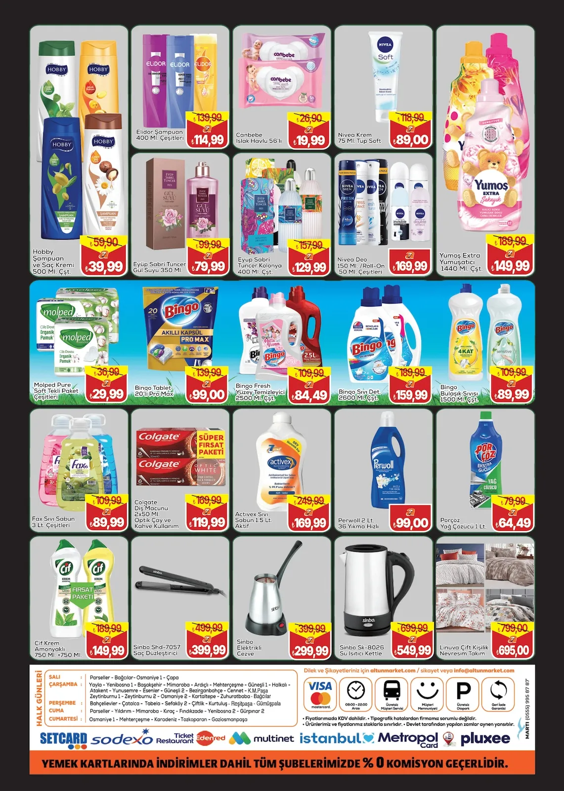 Altun Altun Market 27 Şubat 2026 Aktüel Kataloğu sayfa 4: Porçöz Yağ Çözücü 1 Lt., Perwoll 2 Lt. 36 Yıkama Hızlı
