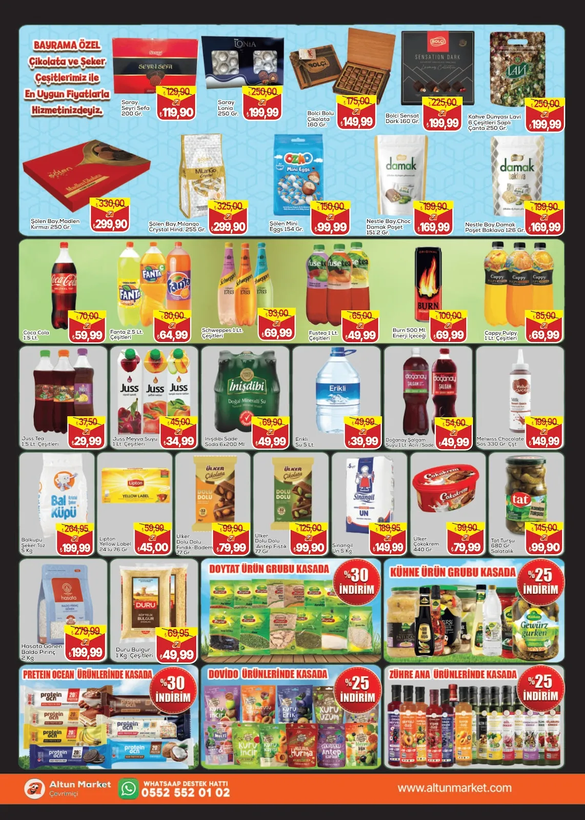 Altun Altun Market 13 Mart 2026 Aktüel Kataloğu sayfa 3: Burn 500 Ml Enerji İçeceği, Fustea 1 Lt Çeşitleri