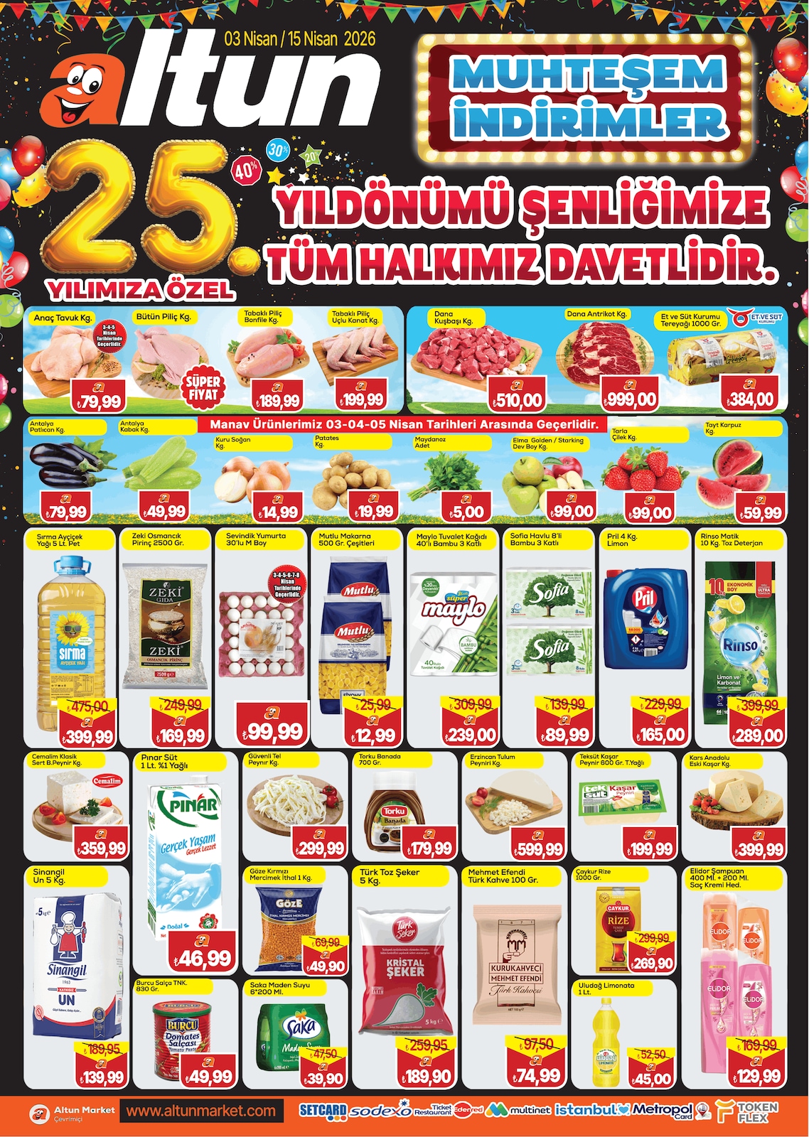 Altun Market 3 Nisan 2026 Aktüel Kataloğu broşürü