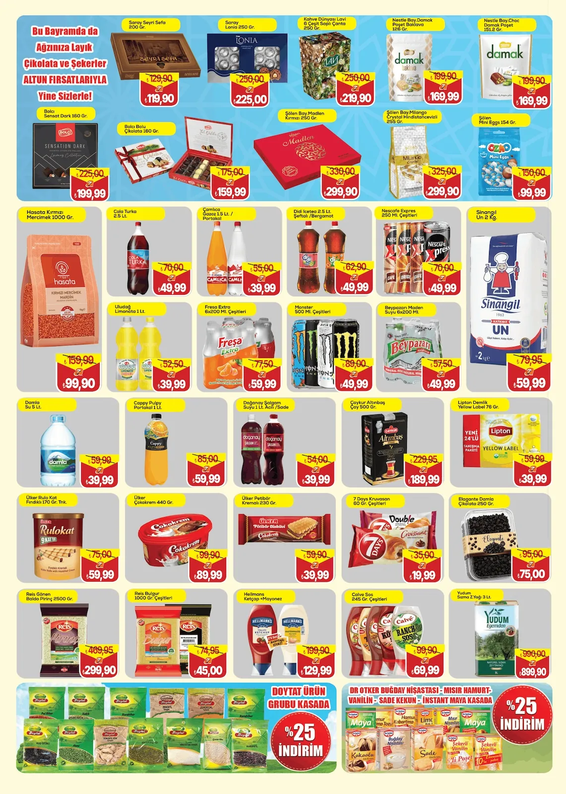 Altun Altun Market 22 Mayıs 2026 Aktüel Kataloğu sayfa 3: 7 Days Kruvasan 60 Gr. Çeşitleri, Hellmans Ketçap+Mayonez