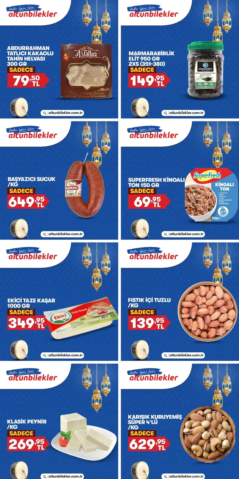 Altunbilekler Altunbilekler 9 Mart 2026 Aktüel Kataloğu sayfa 2: Fıstık İçi Tuzlu /Kg, Klasik Peynir /Kg