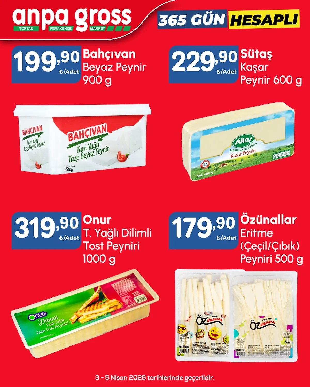 Anpa Anpa Gross 3 Nisan 2026 Aktüel Kataloğu sayfa 8: Bahçıvan Beyaz Peynir 900 G