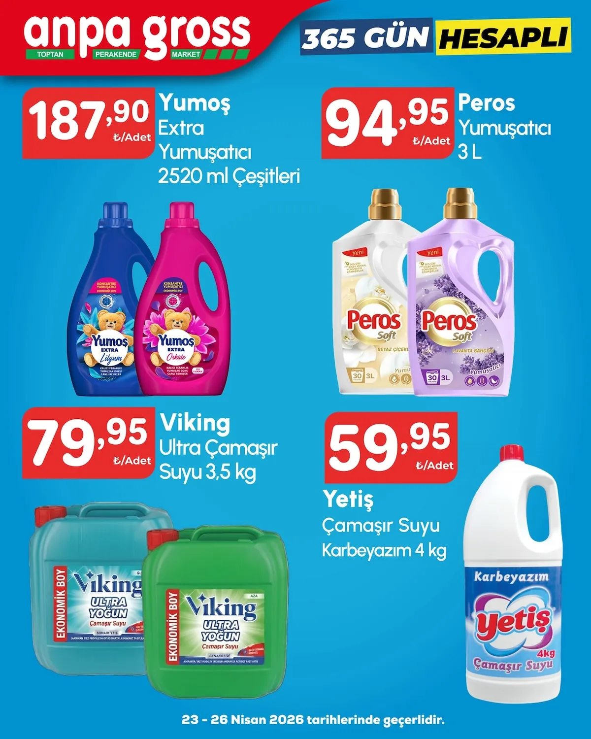 Anpa Anpa Gross 23 Nisan 2026 Aktüel Kataloğu sayfa 15: Yumos Extra Lilyum 2.52L