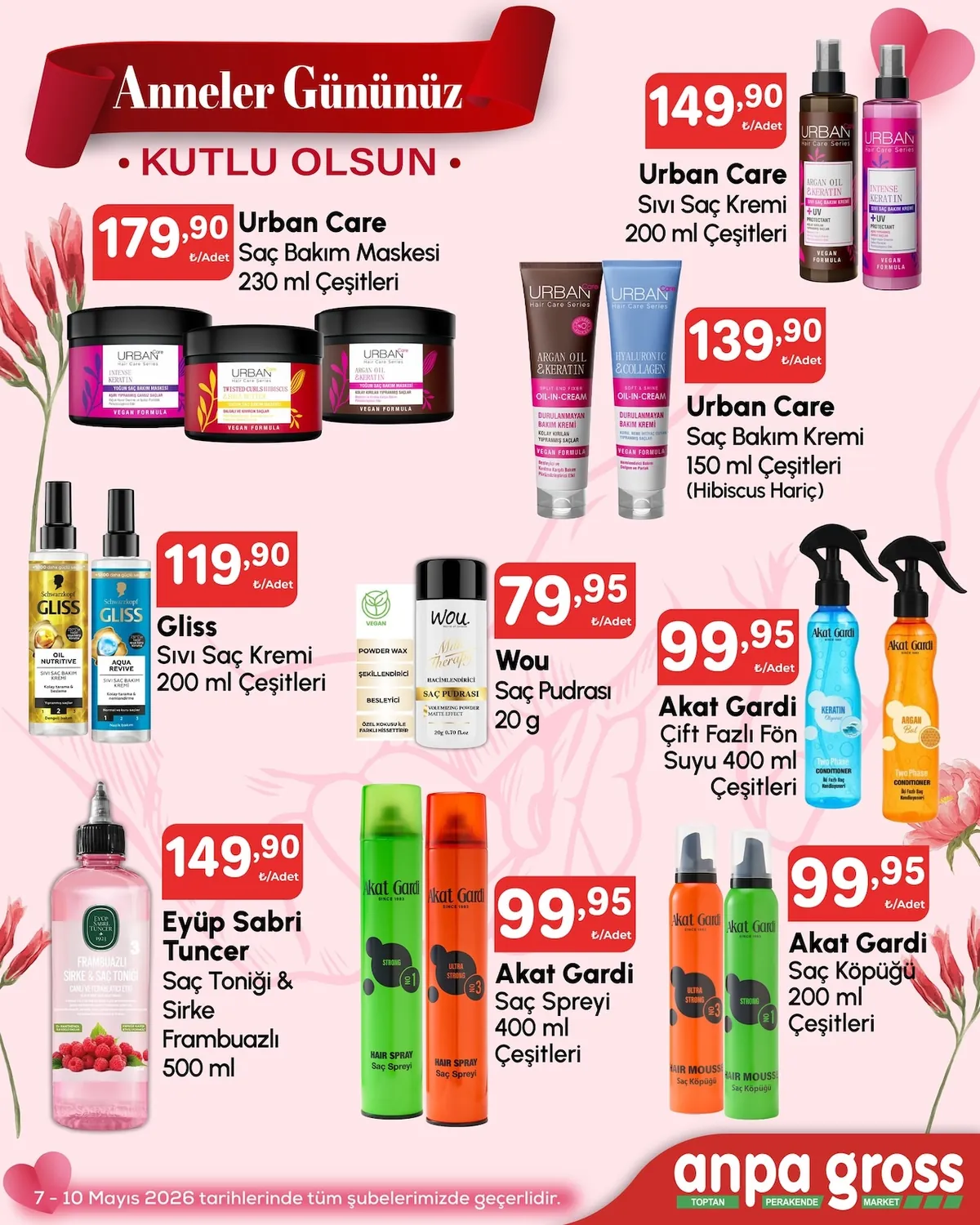Anpa Anpa Gross 7 Mayıs 2026 Aktüel Kataloğu sayfa 14: Eyüp Sabri Tuncer Saç Toniği & Sirke Frambuazlı 500 Ml