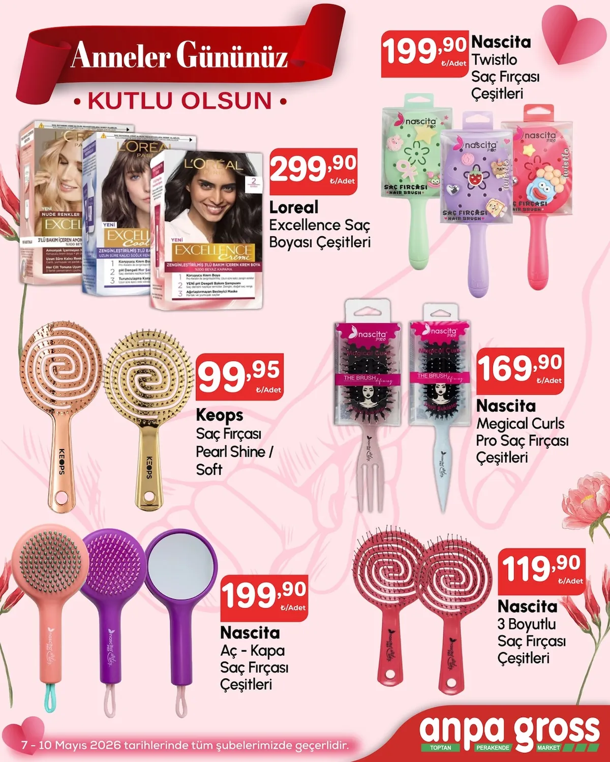 Anpa Anpa Gross 7 Mayıs 2026 Aktüel Kataloğu sayfa 15: Loreal Excellence Saç Boyası Çeşitleri