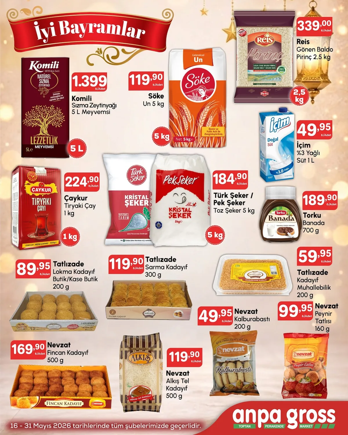 Anpa Anpa Gross 16 Mayıs 2026 Aktüel Kataloğu sayfa 4: Nevzat Kalburabasti 200 G, Çaykur Tiriyaki Çayi 1 Kg