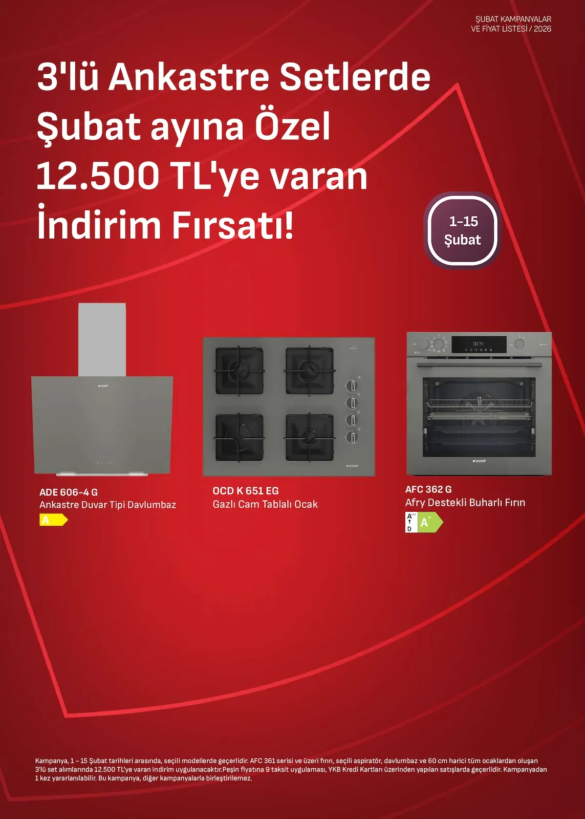 Arçelik Arçelik 1 Şubat 2026 Aktüel Kataloğu sayfa 1: 3'Lü Ankastre Set