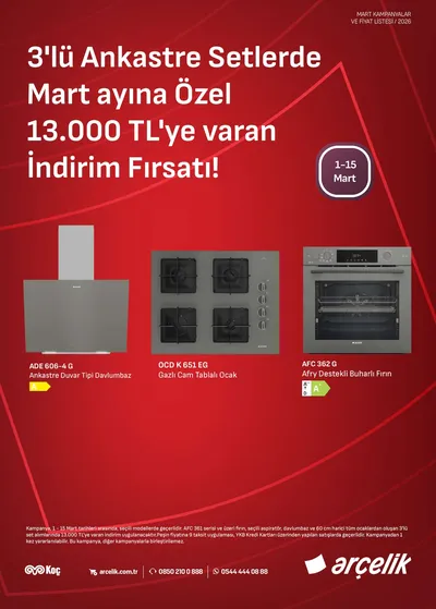 Arçelik 1 Mart 2026 Aktüel Kataloğu1 Mart - 15 Mart Kapak Görseli
