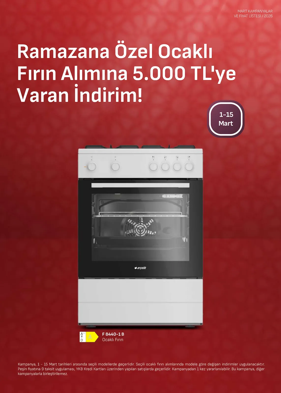 Arçelik Arçelik 1 Mart 2026 Aktüel Kataloğu sayfa 7: Arçelik Aspiratörlü Metal Siyah Set