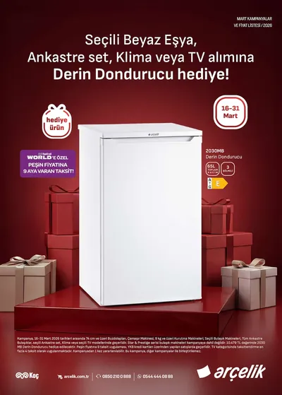 Arçelik 16 Mart 2026 Aktüel Kataloğu16 Mart - 31 Mart Kapak Görseli