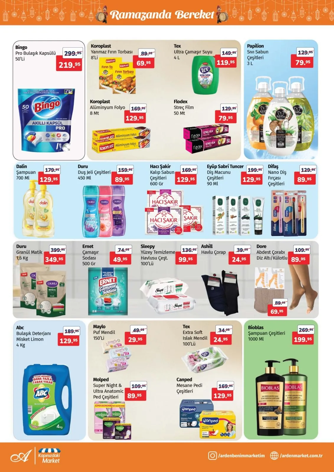 Arden Arden Market 13 Şubat 2026 Aktüel Kataloğu sayfa 6: Bioblas Şampuan Çeşitleri 1000 Ml, Hacı Şakir Kalıp Sabun Çeşitleri 600 Gr