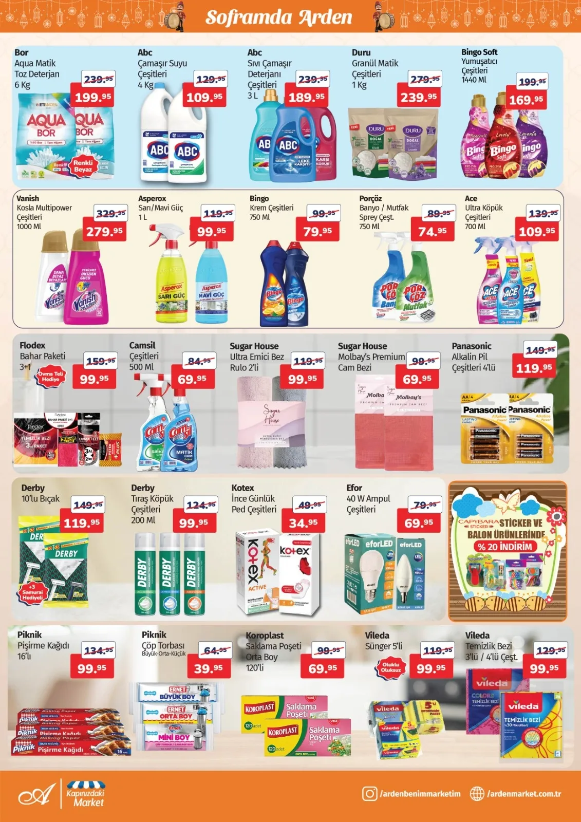 Arden Arden Market 27 Şubat 2026 Aktüel Kataloğu sayfa 6: Sugar House Molbay'S Premium Cam Bezi, Vanish Kosla Multipower Çeşitleri 1000 Ml