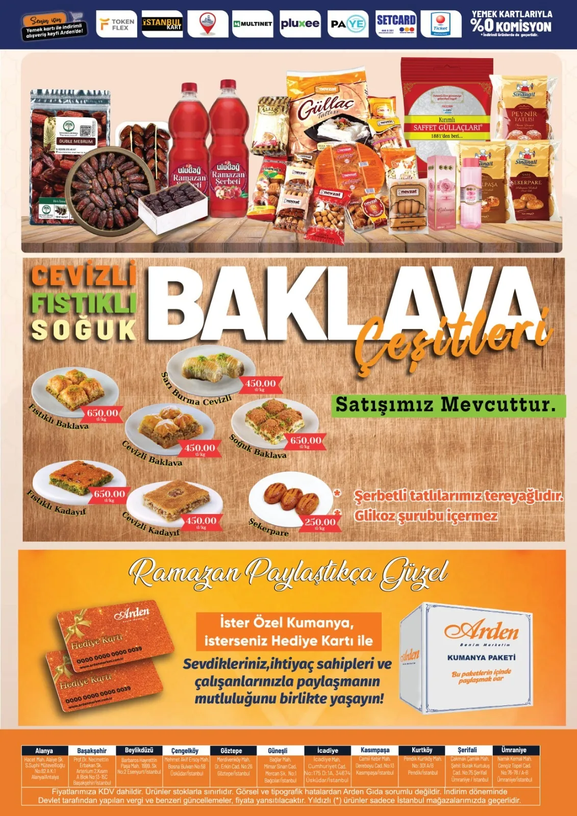 Arden Arden Market 27 Şubat 2026 Aktüel Kataloğu sayfa 8: Fıstıklı Baklava
