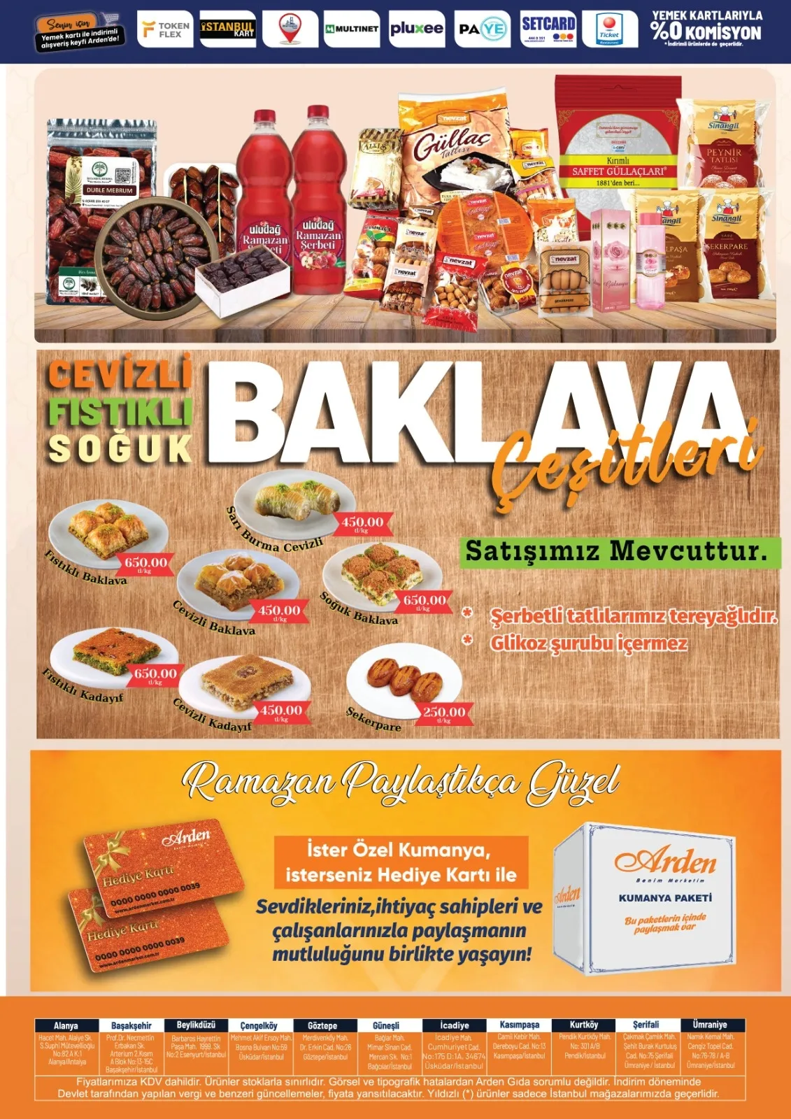 Arden Arden Market 9 Mart 2026 Aktüel Kataloğu sayfa 4: Fıstıklı Baklava