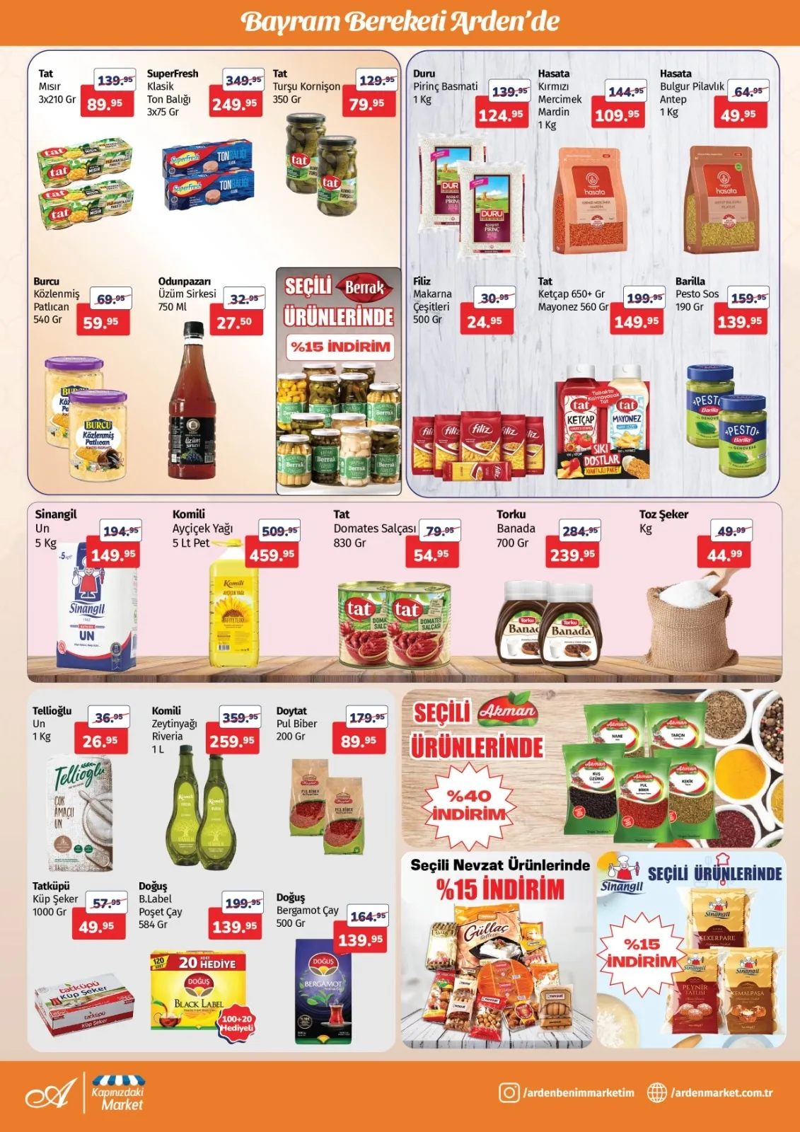 Arden Arden Market 13 Mart 2026 Aktüel Kataloğu sayfa 4: Hasata Bulgur Pilavlık Antep 1 Kg, Doytat Pul Biber 200 Gr