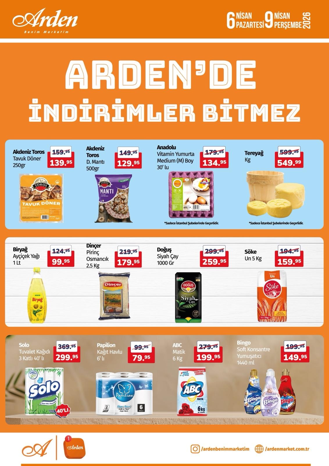 Arden Market 6 Nisan 2026 Aktüel Kataloğu broşürü