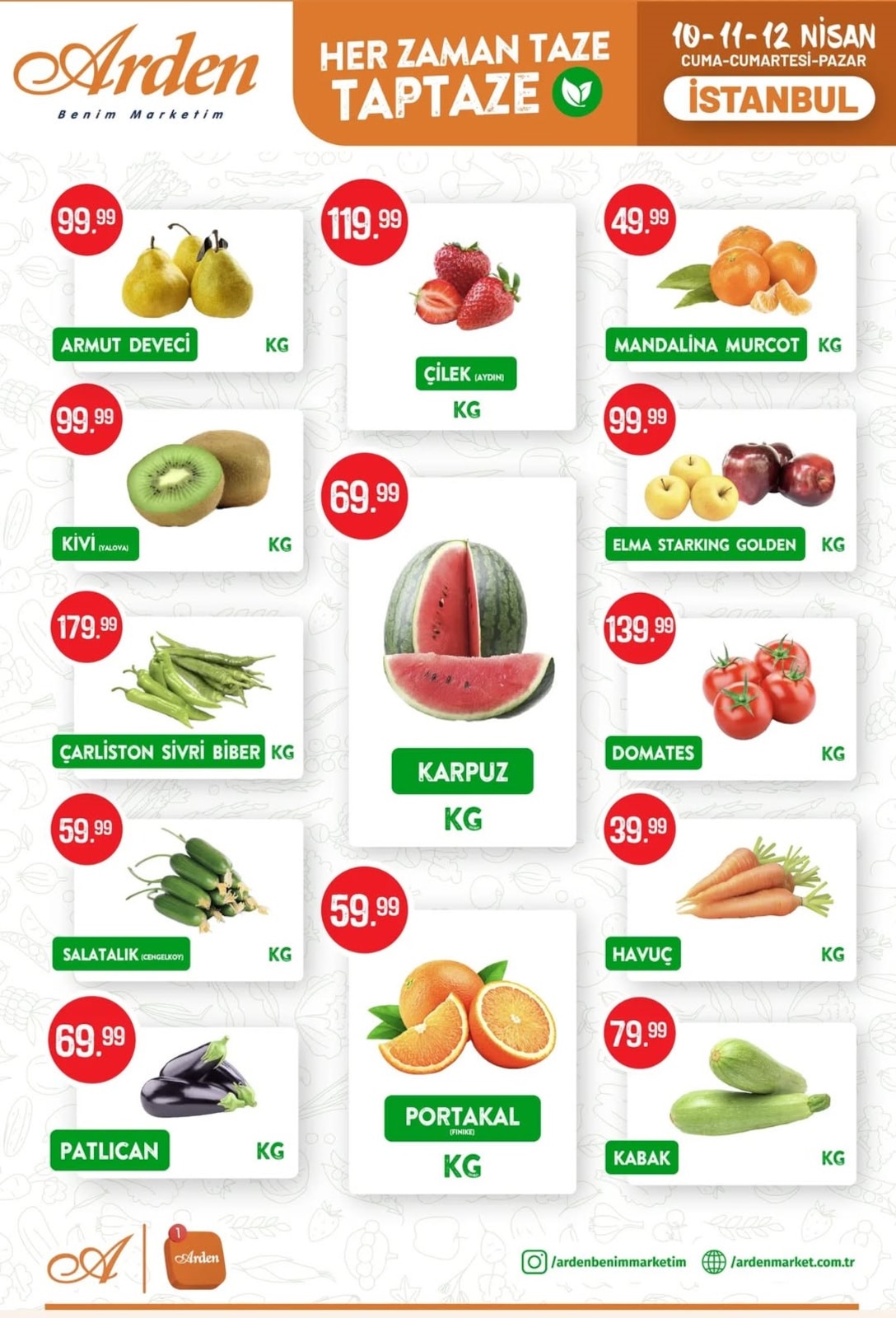 Arden Market 10 Nisan 2026 Aktüel Kataloğu broşürü