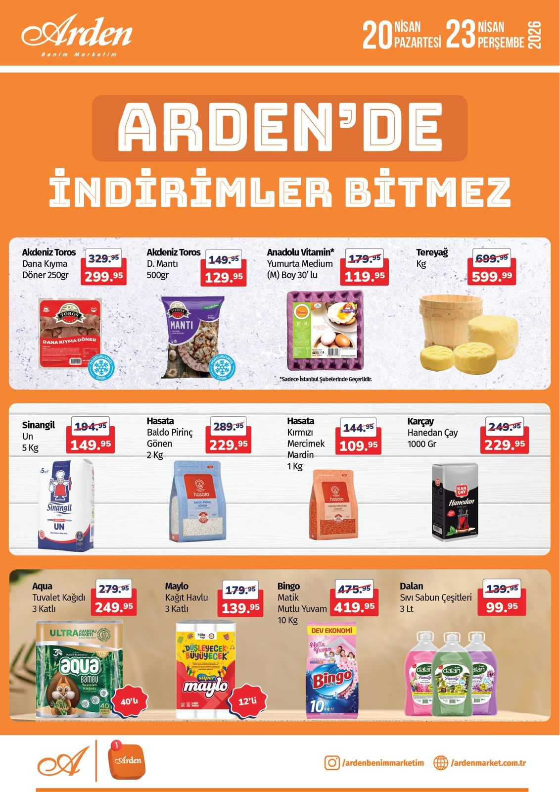 Arden Market 20 Nisan 2026 Aktüel Kataloğu broşürü