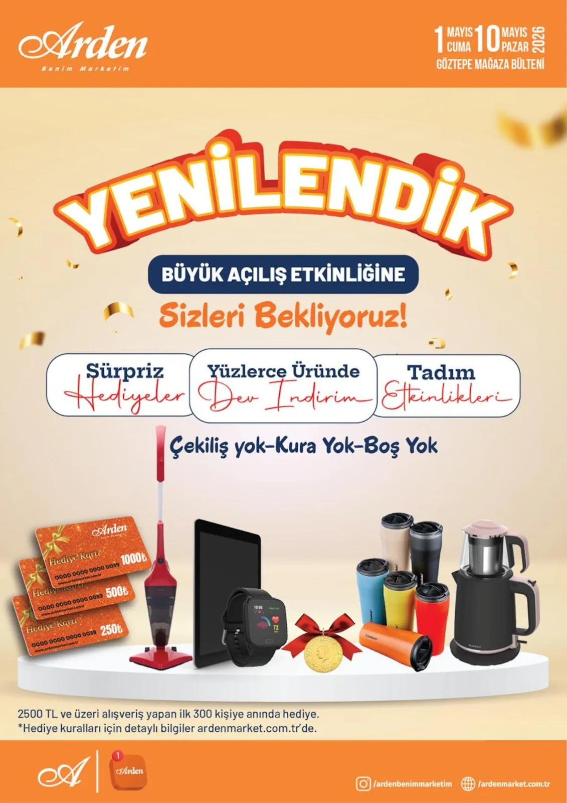 Arden Arden Market 1 Mayıs 2026 Aktüel Kataloğu sayfa 1
