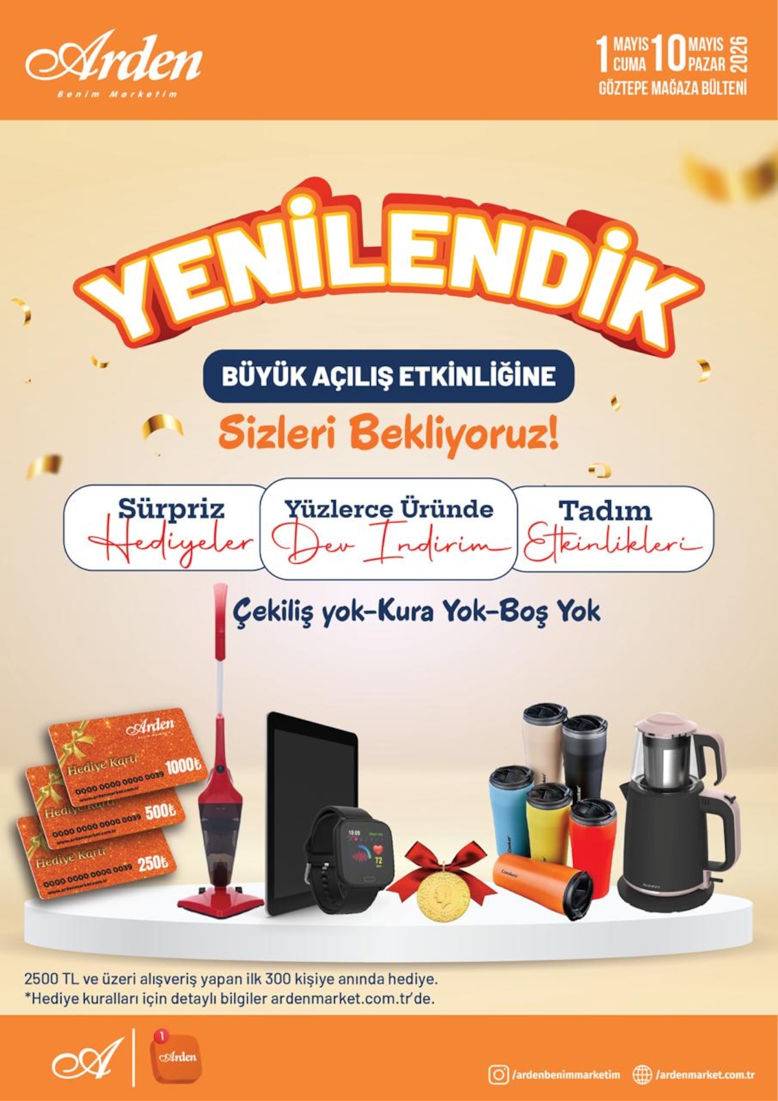Arden Market 1 Mayıs 2026 Aktüel Kataloğu broşürü