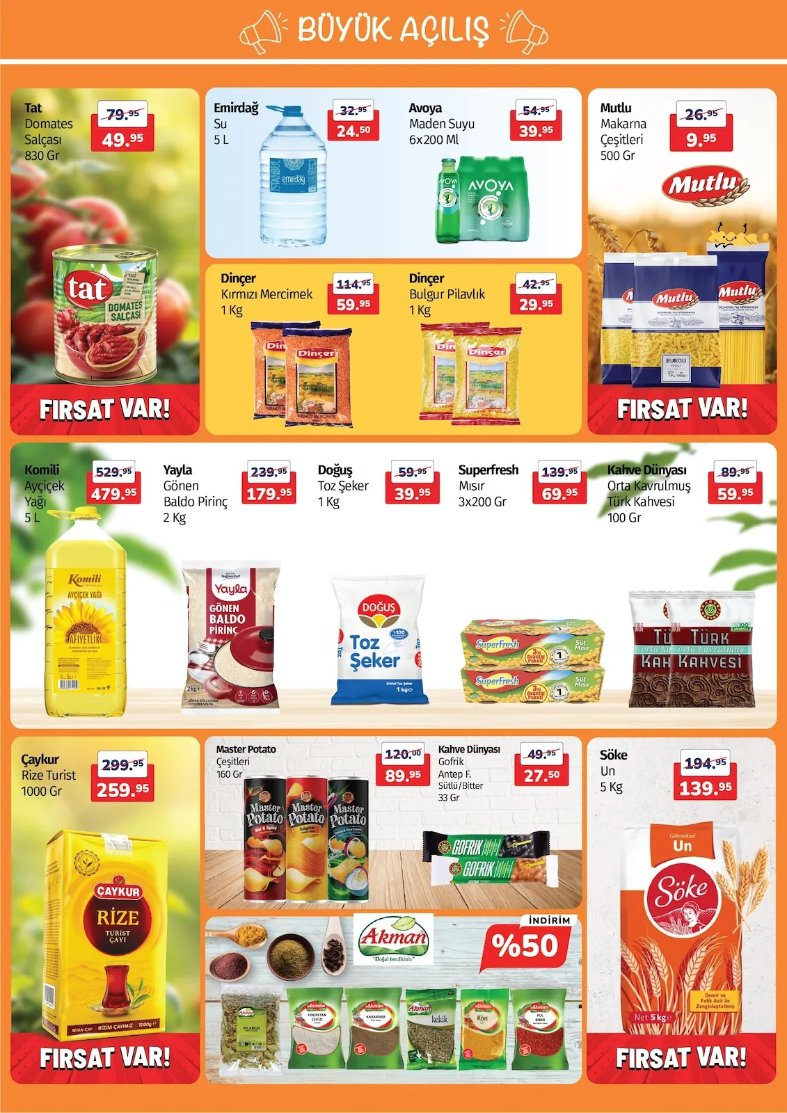 Arden Arden Market 1 Mayıs 2026 Aktüel Kataloğu sayfa 3: Emirdag Su 5 L, Dincer Kirmizi Mercimek 1 Kg